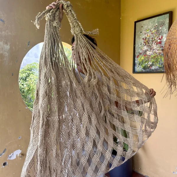 handwoven ramie fiber hammock Nghe An Vietnam traditional craft