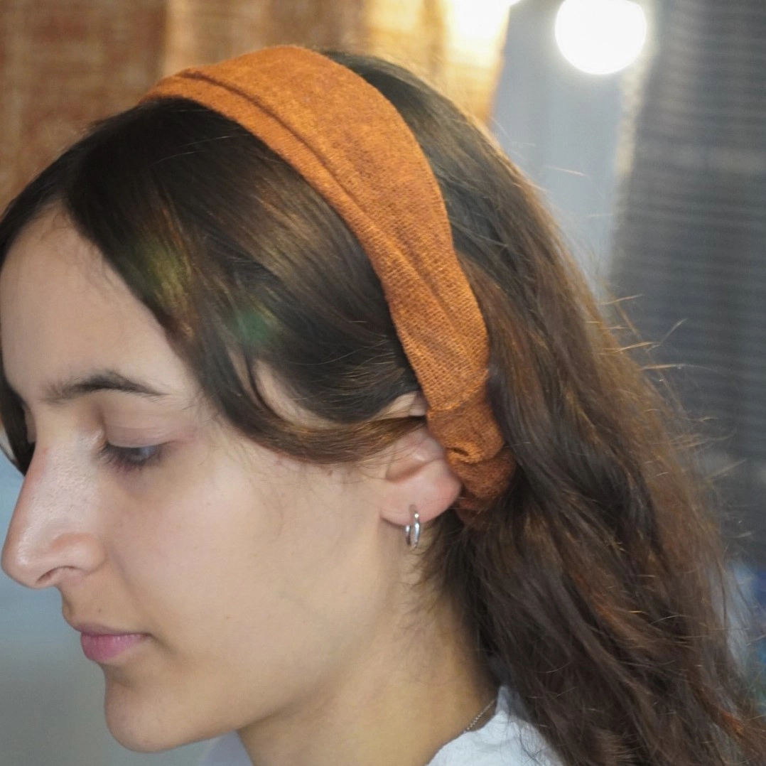 Natural-Cotton-Linen-Brown-Yam-Root-Dyed-Headband-Handcrafted-Natural-Dye-Headwrap-Accessories-Women-Hair-band